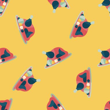 Izgara tavuk düz simgesi, eps10 Dikişsiz desen arka plan