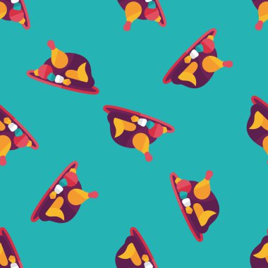 Izgara tavuk düz simgesi, eps10 Dikişsiz desen arka plan