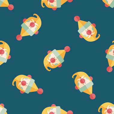 Noel Baba düz simgesi, eps10 Dikişsiz desen arka plan