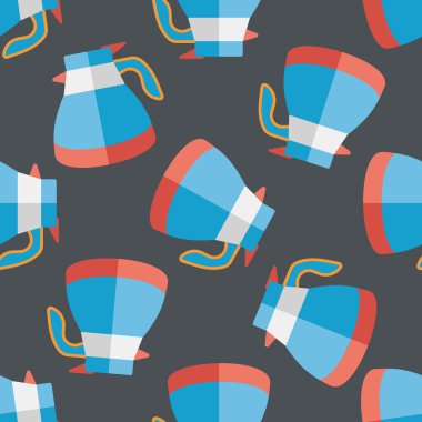 kahve su ısıtıcısı düz simgesi, eps10 Dikişsiz desen arka plan