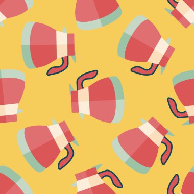 kahve su ısıtıcısı düz simgesi, eps10 Dikişsiz desen arka plan