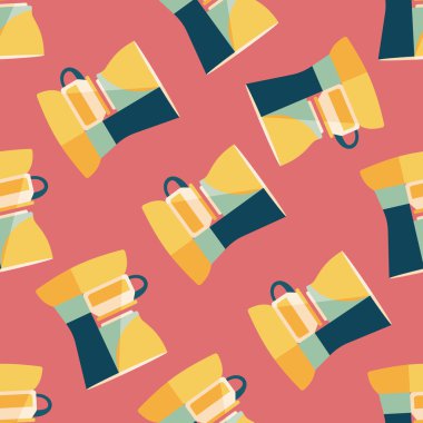 kahve makinesi düz simgesi, eps10 Dikişsiz desen arka plan