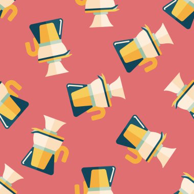 kahve su ısıtıcısı düz simgesi, eps10 Dikişsiz desen arka plan