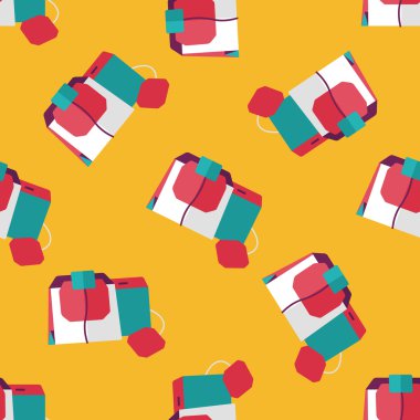 kahve çanta düz simgesi, eps10 Dikişsiz desen arka plan