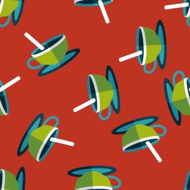 kahve düz simgesi, eps10 Dikişsiz desen arka plan