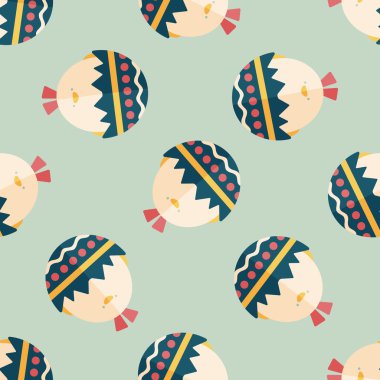 Paskalya yumurtası düz simgesi, eps10 Dikişsiz desen arka plan