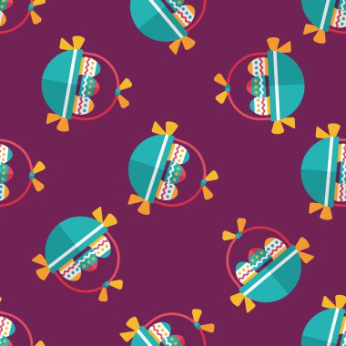 Paskalya yumurtası düz simgesi, eps10 Dikişsiz desen arka plan