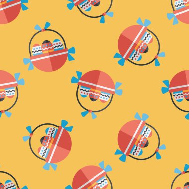 Paskalya yumurtası düz simgesi, eps10 Dikişsiz desen arka plan