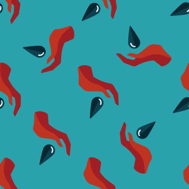 Çevre koruma kavramı düz simgesi, eps1 Dikişsiz desen arka plan