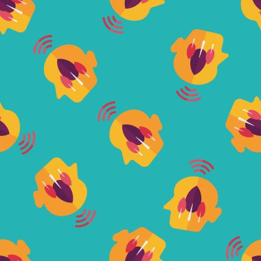 Çevre koruma kavramı düz simgesi, eps1 Dikişsiz desen arka plan