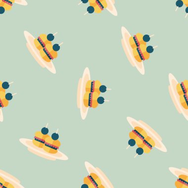 sandviç düz simgesi, eps10 Dikişsiz desen arka plan