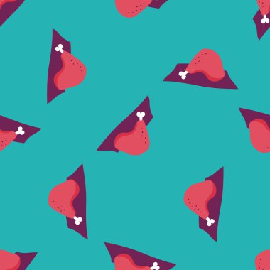 Tavuk bacakları düz simge, eps10 pürüzsüz desen arkaplan