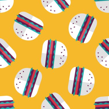 sandviç düz simgesi, eps10 Dikişsiz desen arka plan