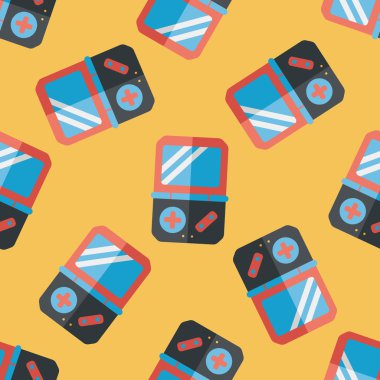 Taşınabilir oyun konsolları düz simgesi, eps10 Dikişsiz desen arka plan