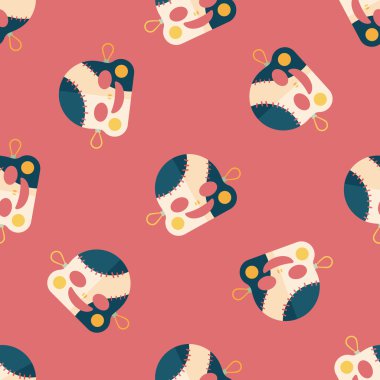 Cadılar Bayramı zombi düz simgesi, eps10 Dikişsiz desen arka plan