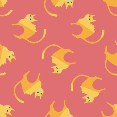 Kötü kedi düz simgesi, eps10 Dikişsiz desen arka plan