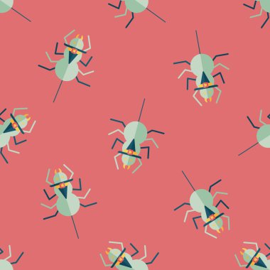 Halloween örümcek düz simgesi, eps10 Dikişsiz desen arka plan