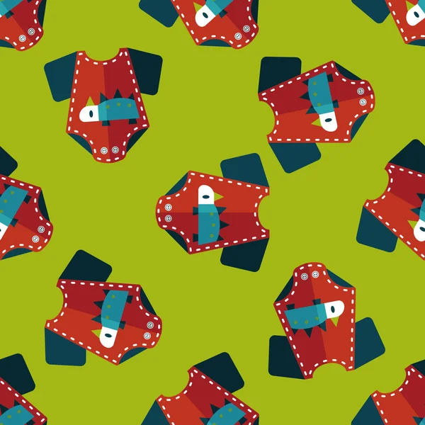 Baby onesie flat icon, EPS 10 seamless pattern background — стоковый вектор
