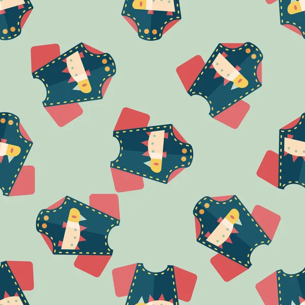 Baby onesie flat icon, EPS 10 seamless pattern background — стоковый вектор