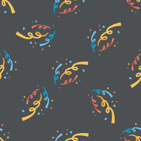 Confetti platte pictogram, eps10 naadloze patroon achtergrond — Stockvector