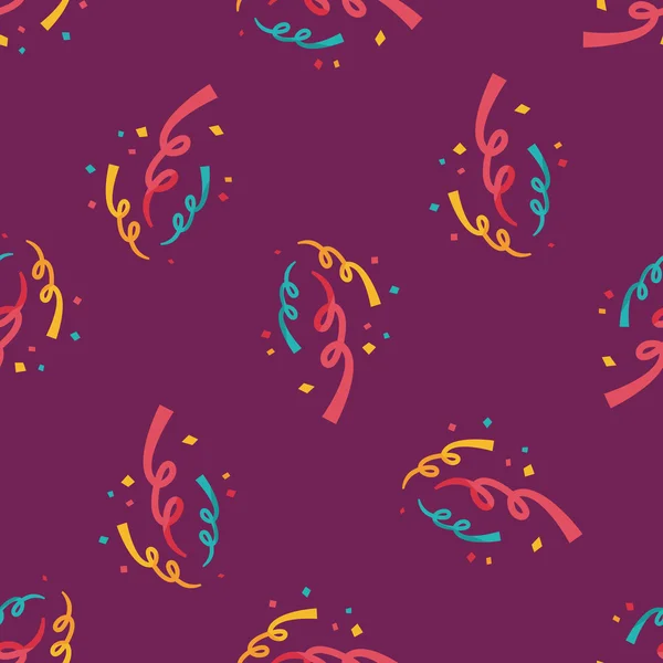 Confetti flat icon, eps10 seamless pattern background — стоковый вектор