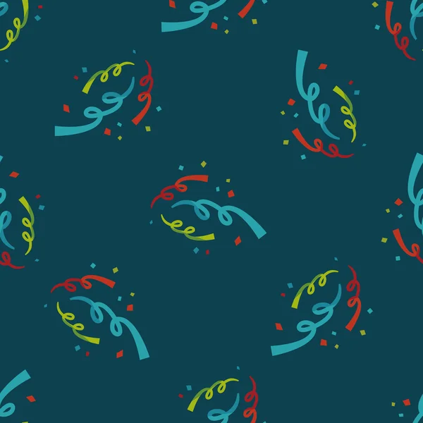 Icône plate confettis, eps10 fond de motif sans couture — Image vectorielle