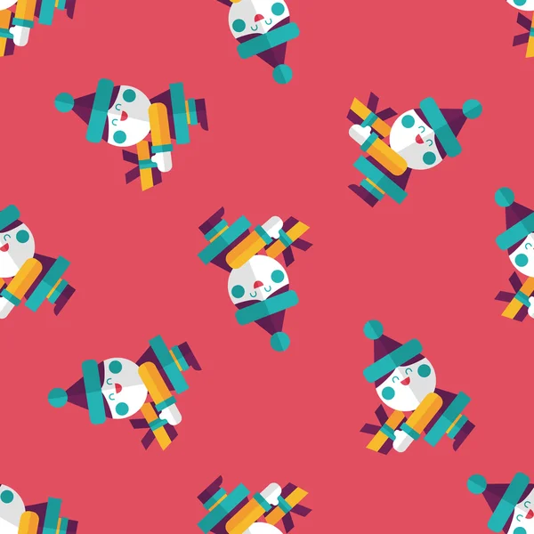 Ref. Santa Claus flat icon, eps10 seamless pattern background — стоковый вектор