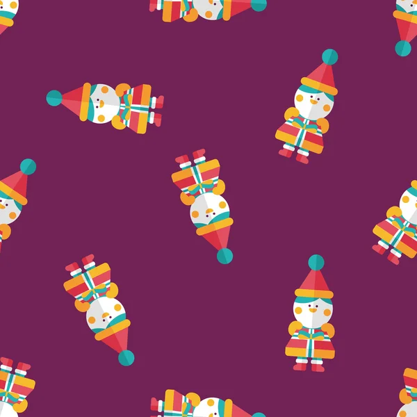 Christmas boy flat icon, eps10 seamless pattern background — стоковый вектор