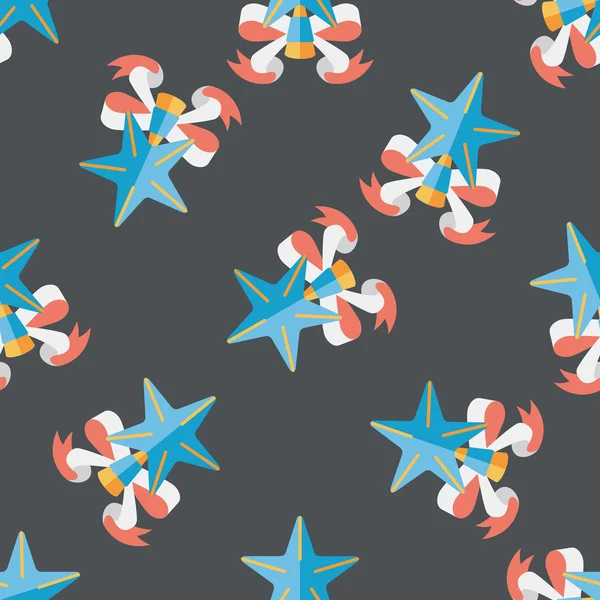 Christmas star flat icon,eps10 seamless pattern background — Stock Vector