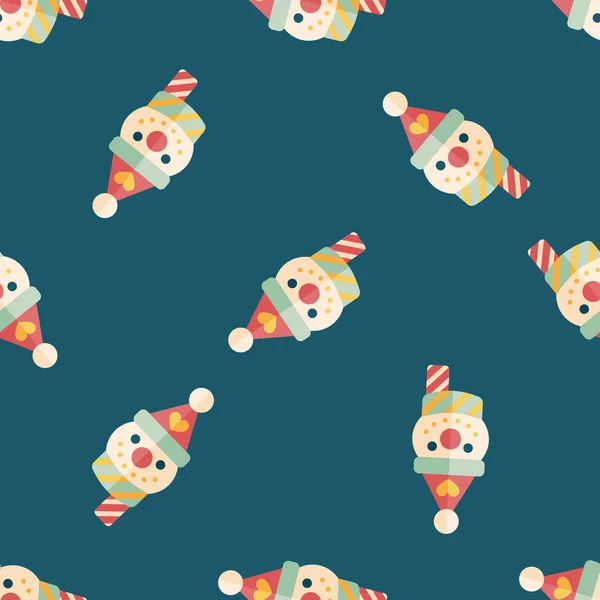 Bonhomme de neige icône plate, eps10 fond de motif sans couture — Image vectorielle
