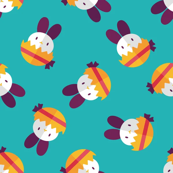 Icône plate lapin de Pâques, eps10 fond de motif sans couture — Image vectorielle
