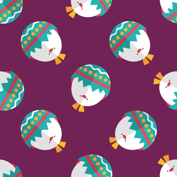 Easter ovo ícone plano, eps10 fundo padrão sem costura — Vetor de Stock