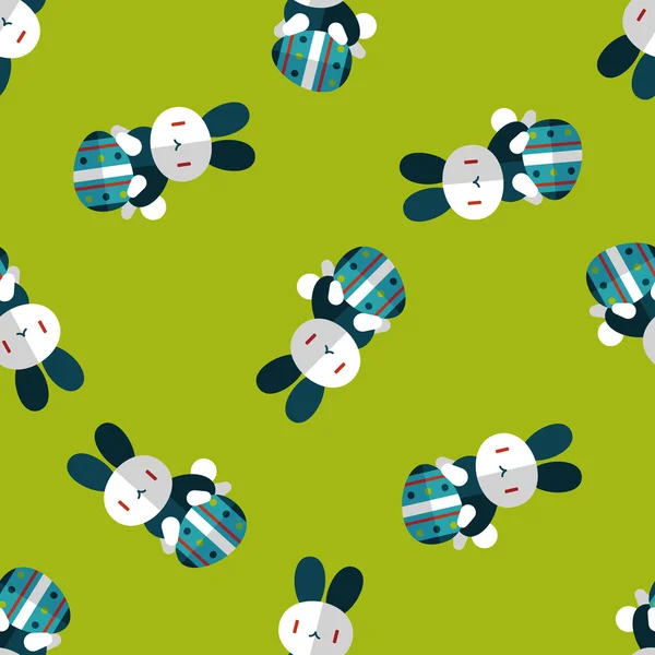 Easter bunny flat icon, eps10 sem costura fundo padrão — Vetor de Stock