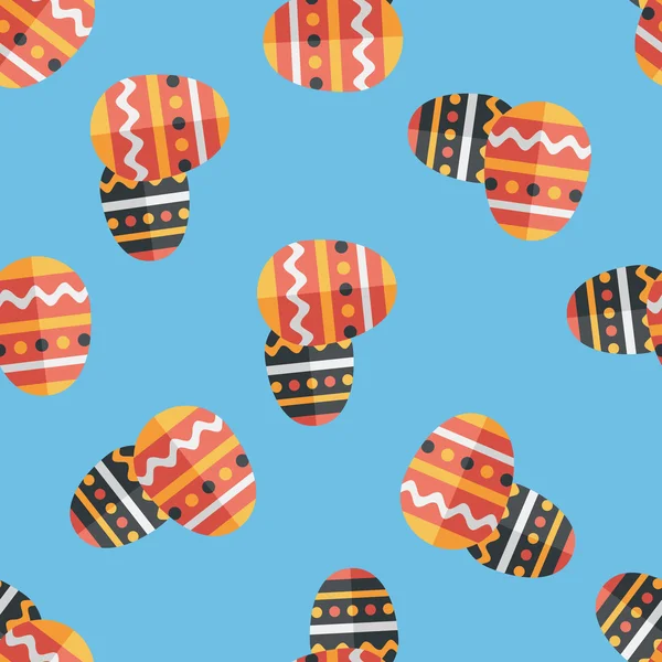 Easter egg flat icon,eps10 seamless pattern background — Stock Vector