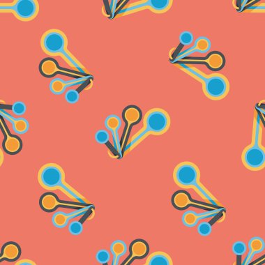 mutfak eşyaları kaşık düz simgesi, eps10 Dikişsiz desen arka plan