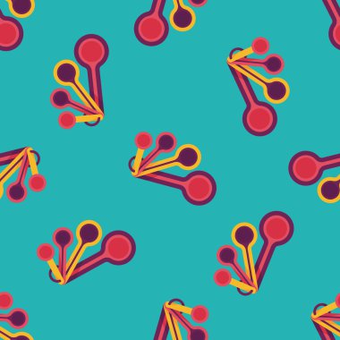 mutfak eşyaları kaşık düz simgesi, eps10 Dikişsiz desen arka plan