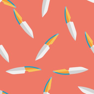 mutfak eşyaları meyve bıçağı düz simgesi, eps10 Dikişsiz desen arka plan