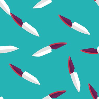 mutfak eşyaları meyve bıçağı düz simgesi, eps10 Dikişsiz desen arka plan