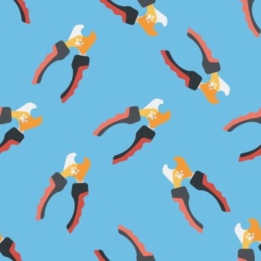 Hayvan tırnak makası düz simgesi, eps10 Dikişsiz desen arka plan