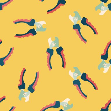 Hayvan tırnak makası düz simgesi, eps10 Dikişsiz desen arka plan