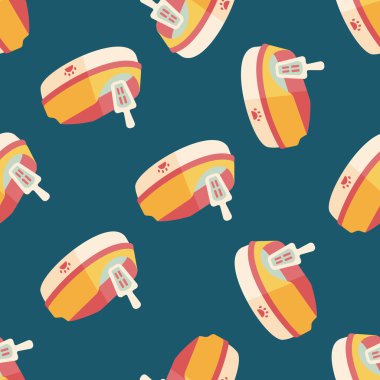 Evde beslenen hayvan kedi çöp kutusu düz simgesi, eps10 Dikişsiz desen arka plan