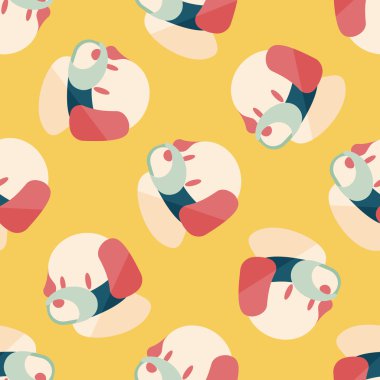 Evde beslenen hayvan köpek ağız kapak düz simgesi, eps10 Dikişsiz desen arka plan