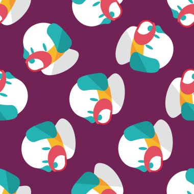 Evde beslenen hayvan köpek ağız kapak düz simgesi, eps10 Dikişsiz desen arka plan