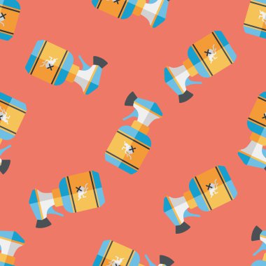 Evde beslenen hayvan pire spreyi düz simgesi, eps10 Dikişsiz desen arka plan