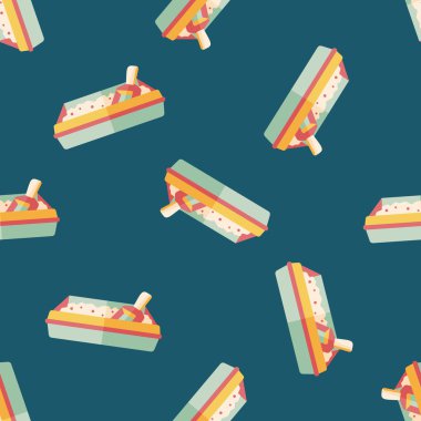 Evde beslenen hayvan kedi çöp kutusu düz simgesi, eps10 Dikişsiz desen arka plan