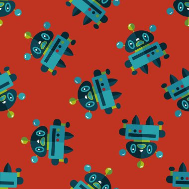 Robot kavramı düz simgesi, eps10 Dikişsiz desen arka plan