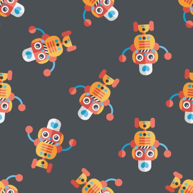 Robot kavramı düz simgesi, eps10 Dikişsiz desen arka plan