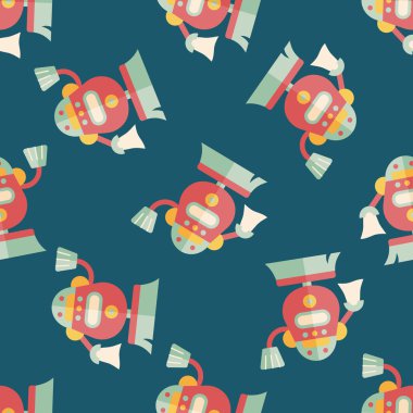 Robot kavramı düz simgesi, eps10 Dikişsiz desen arka plan