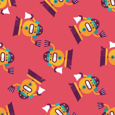 Robot kavramı düz simgesi, eps10 Dikişsiz desen arka plan