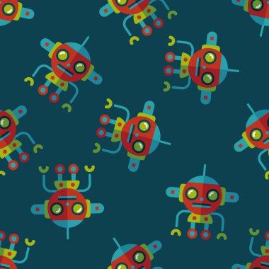 Robot kavramı düz simgesi, eps10 Dikişsiz desen arka plan